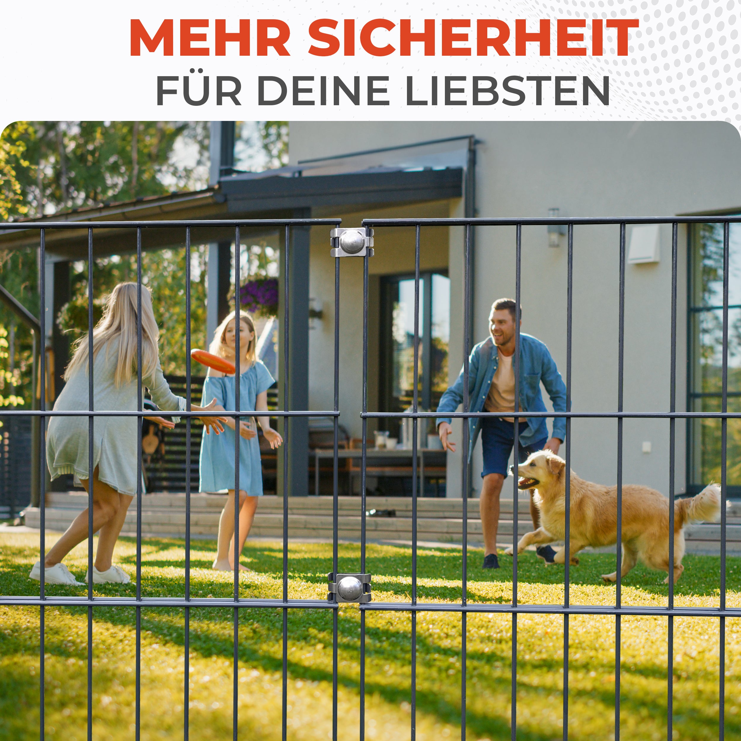 Eckverbinder – Längsverbinder für Doppelstabmattenzaun Befestigung V2A Edelstahl – auch für Komposter & Hochbeet