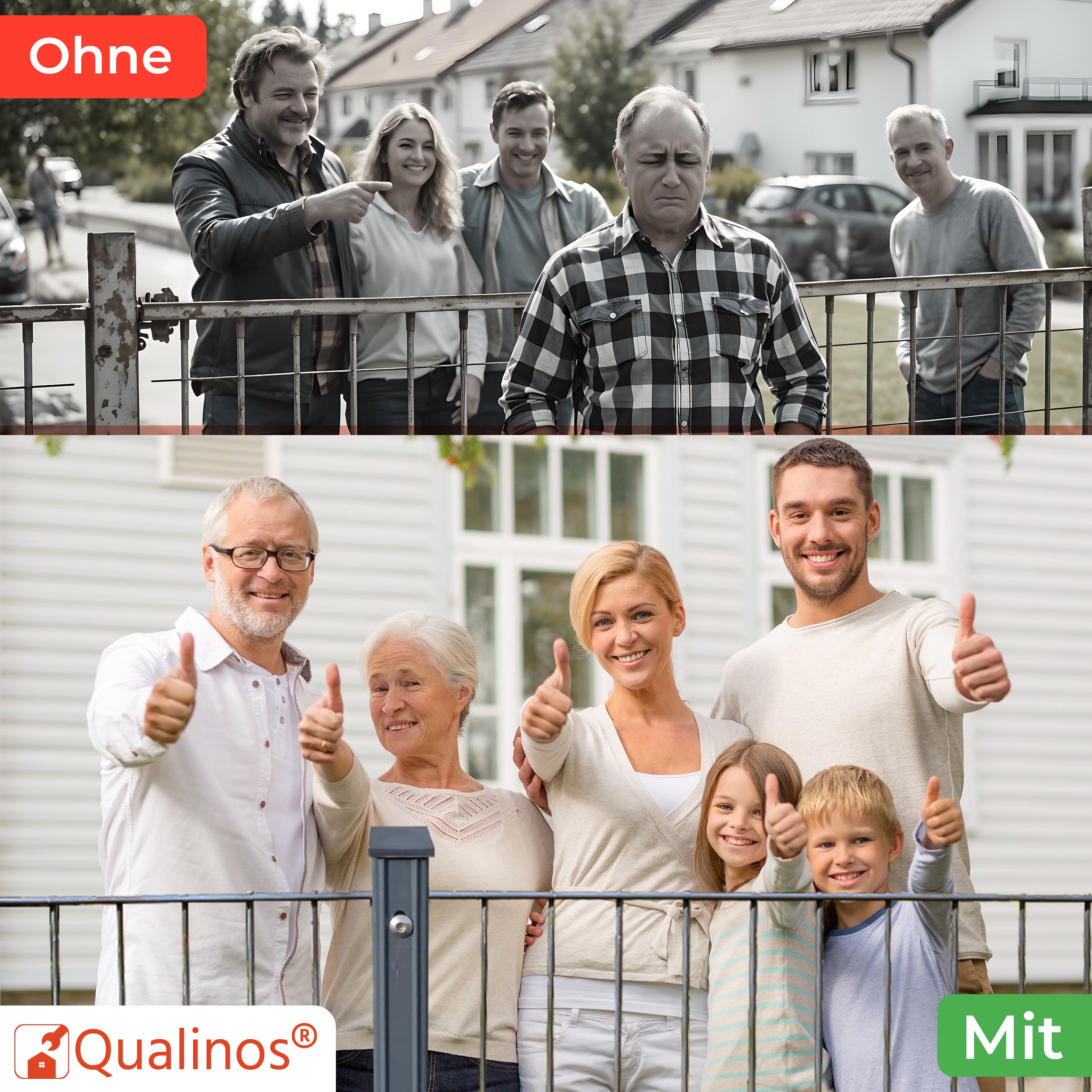 Pfostenkappen 60x40 mm mit Sicherungssteg – für Doppelstabmattenzaun