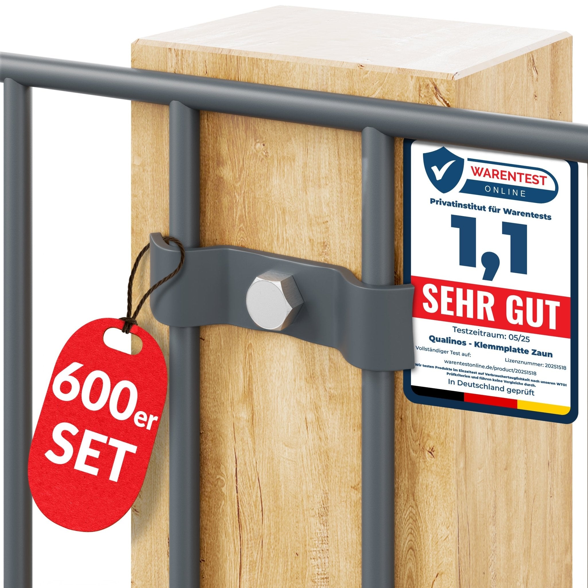 Qualinos Spannbügel 50 mm zur Doppelstabmattenzaun Befestigung - Qualinos