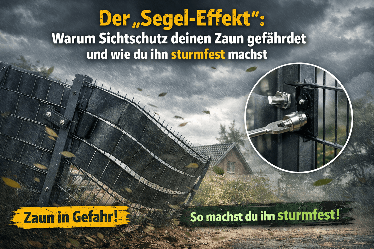 Sichtschutzstreifen können Deinen Zaun zerstören - Qualinos