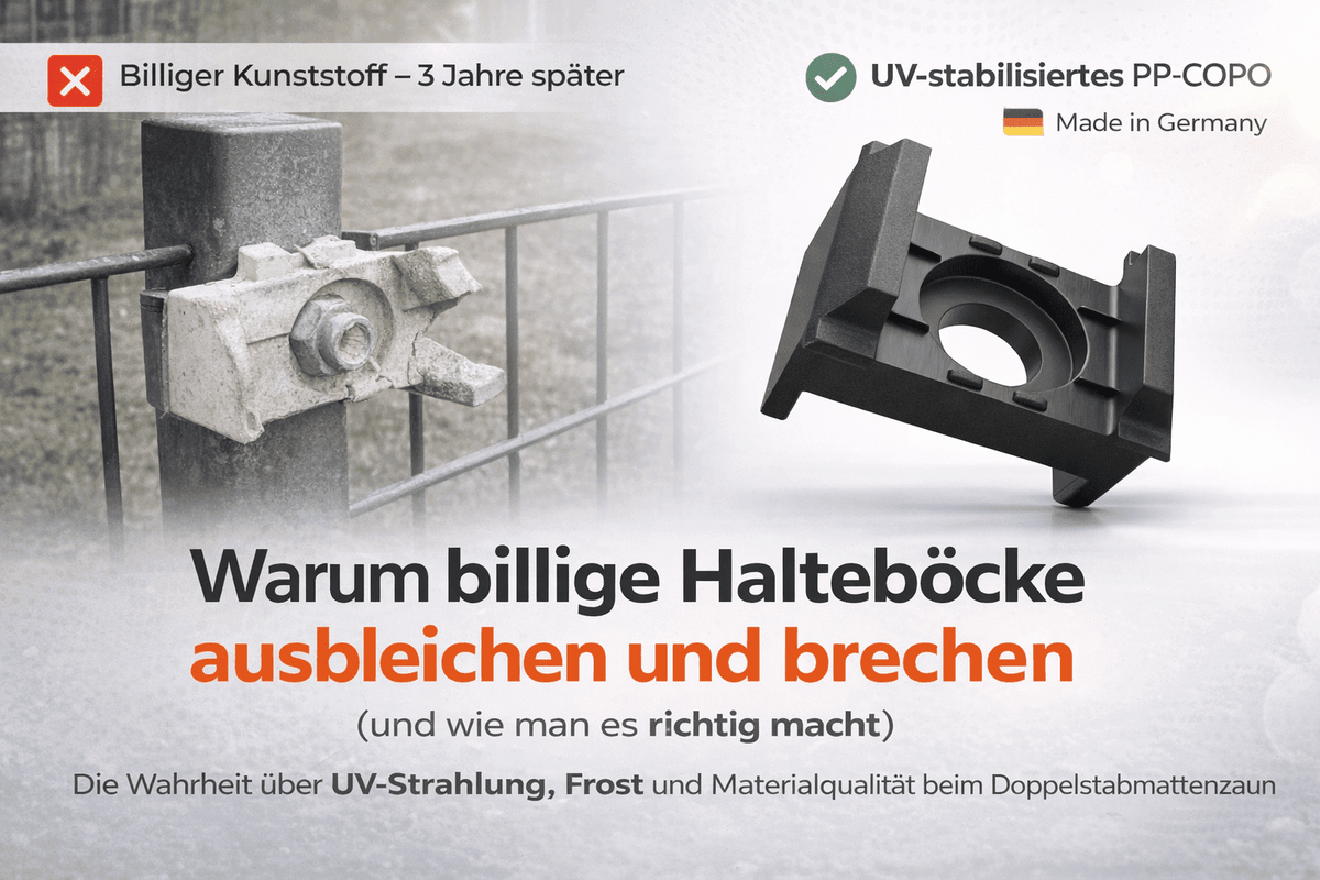 Warum bleichen Kunststoffteile am Zaun aus? - Qualinos