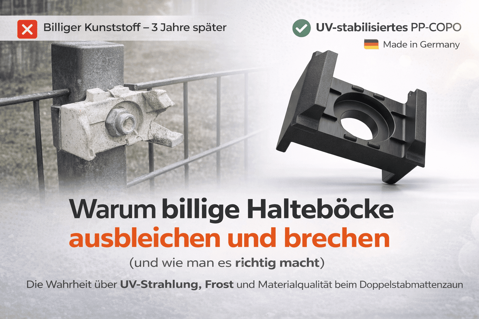 Warum bleichen Kunststoffteile am Zaun aus? - Qualinos