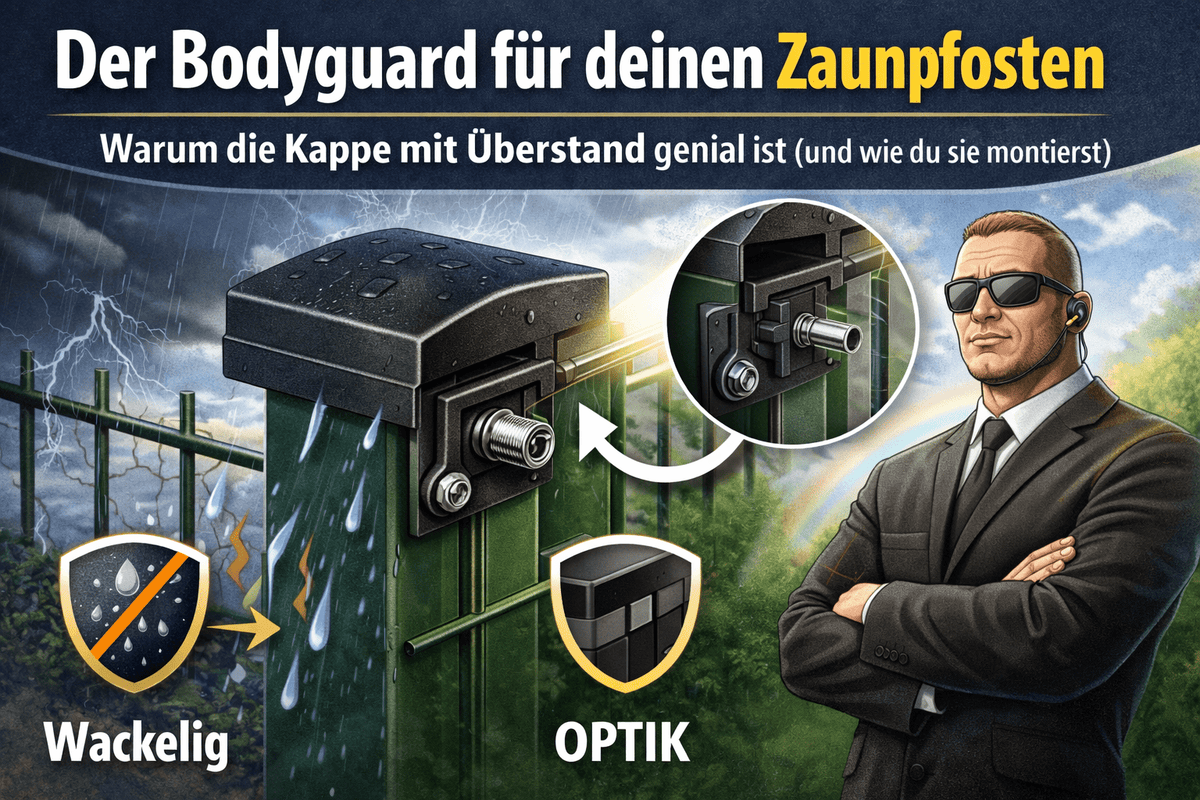 Pfostenkappe 60x40 mit Überstand - die Vorteile - Qualinos