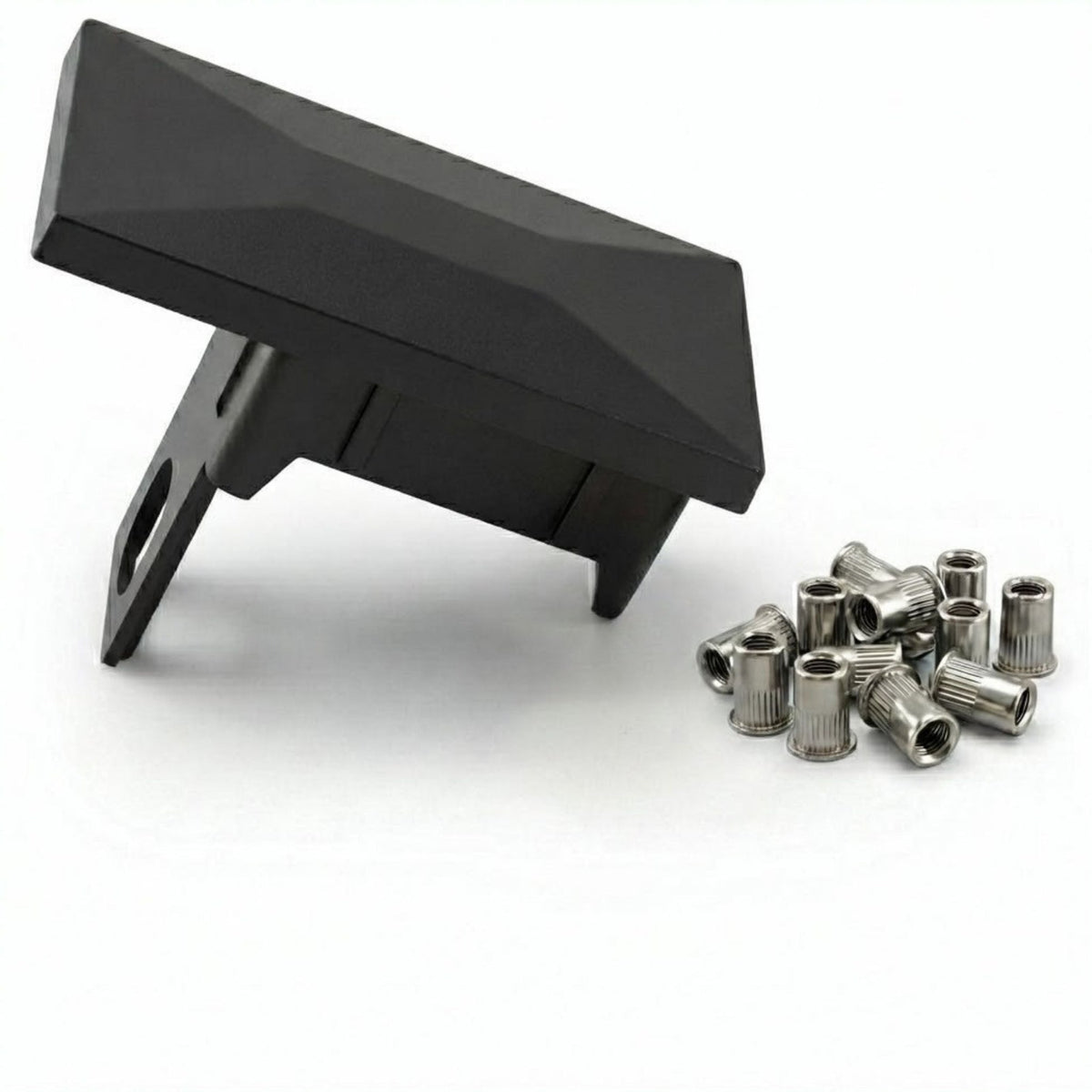 Zaunkappen Set 60x40mm Sicherungssteg und Nieten - Qualinos