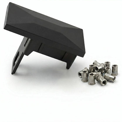 Zaunkappen Set 60x40mm Sicherungssteg und Nieten - Qualinos