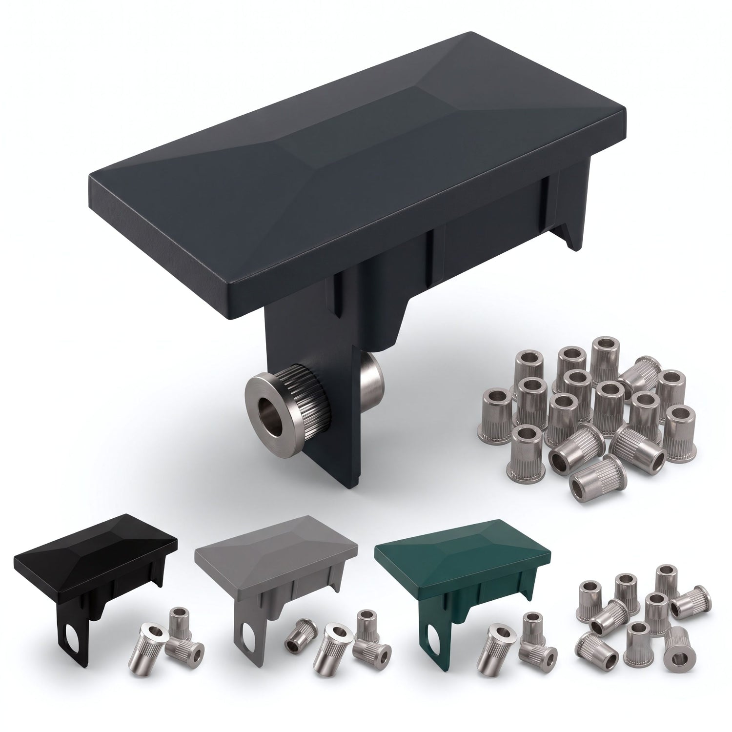Zaunkappen Set 60x40mm Sicherungssteg und Nieten