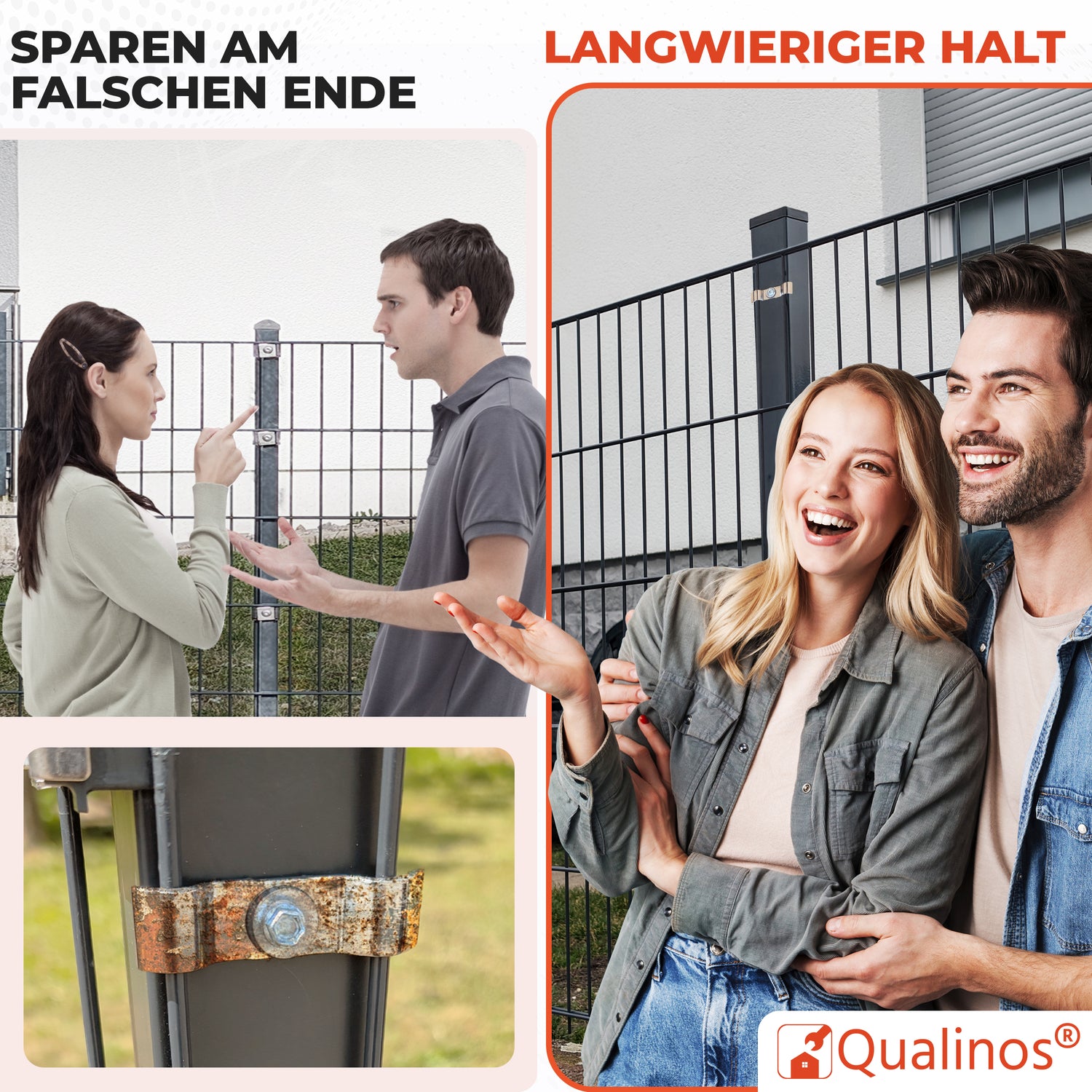 Spannbügel 50 mm – Zaunhalter &amp; Stabmattenzaun Zubehör zur Doppelstabmattenzaun Befestigung Germany (versch. Farben)