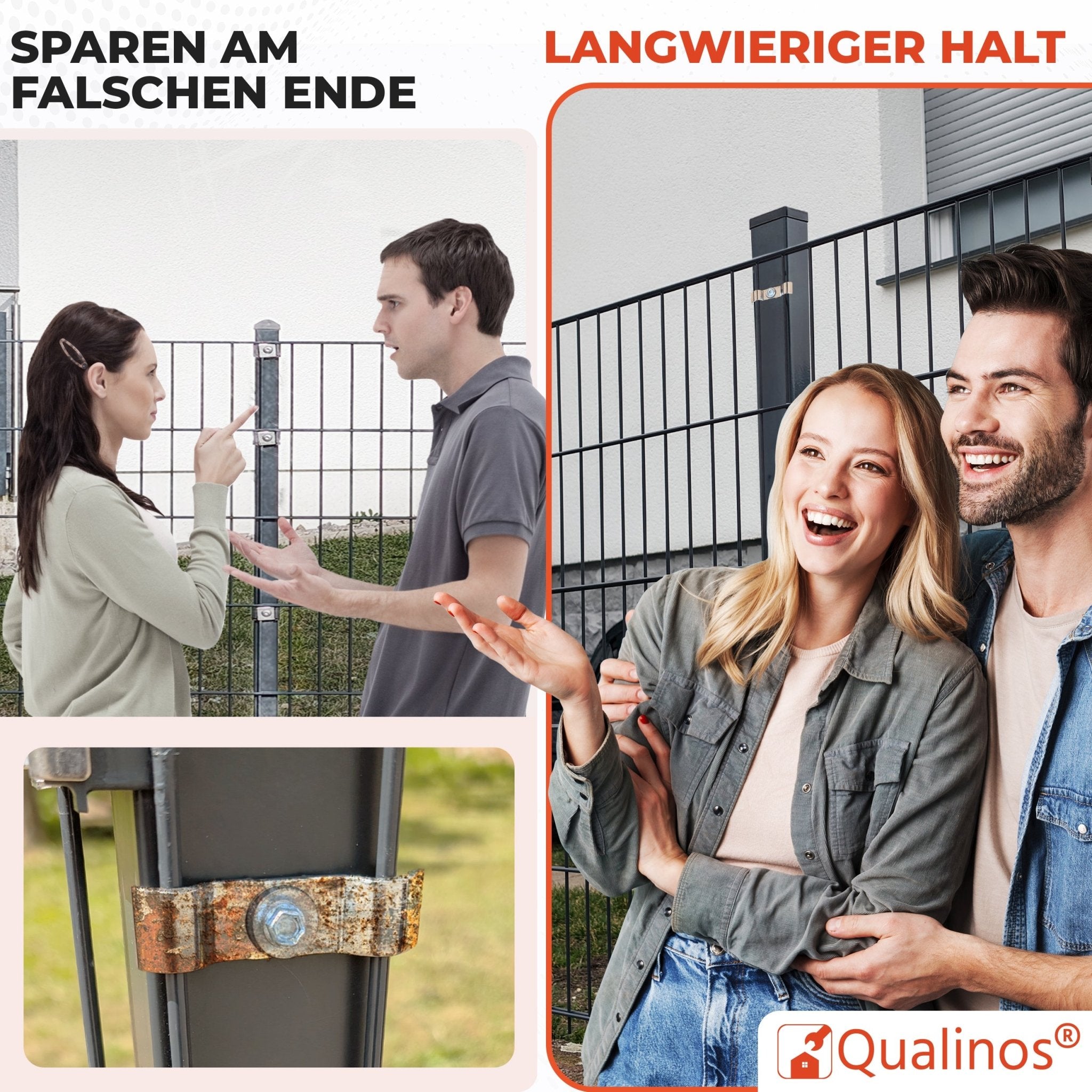 Qualinos Spannbügel 50 mm zur Doppelstabmattenzaun Befestigung - Qualinos