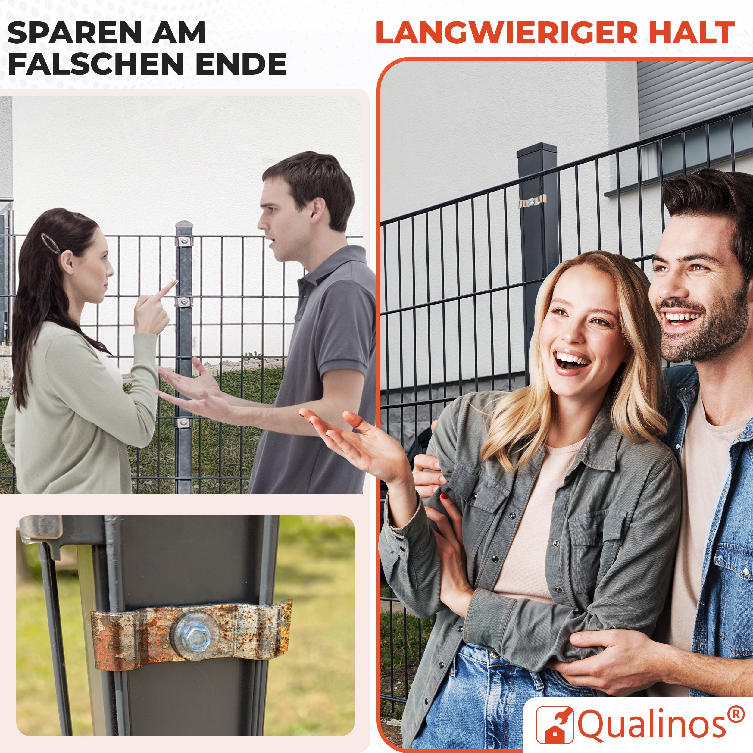 Spannbügel 50 mm – Zaunhalter &amp; Stabmattenzaun Zubehör zur Doppelstabmattenzaun Befestigung Germany (versch. Farben)