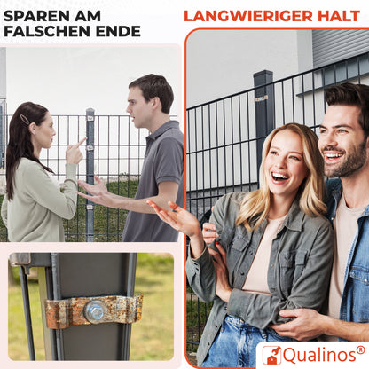 Spannbügel 50 mm – Zaunhalter &amp; Stabmattenzaun Zubehör zur Doppelstabmattenzaun Befestigung Germany (versch. Farben)