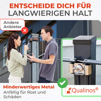 Zaunhalter Typ Butterfly V2A Edelstahl (versch. Stückzahlen) – Stabmattenzaun Zubehör zur Doppelstabmattenzaun Befestigung Made in Germany