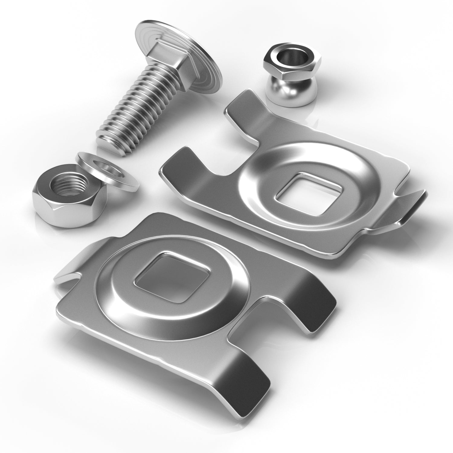 Eckverbinder  – Längsverbinder für Doppelstabmattenzaun Befestigung V2A Edelstahl – auch für Komposter &amp; Hochbeet