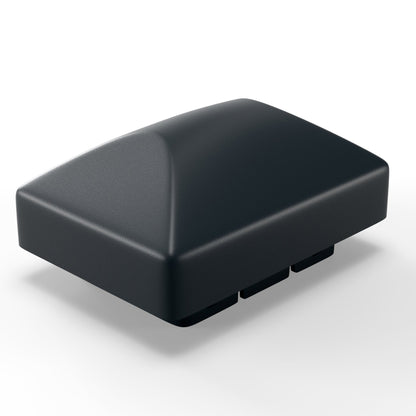 Doppelstabmattenzaun Pfostenkappen 60x40 mm mit Runddach - Qualinos