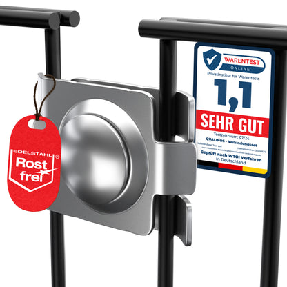 Eckverbinder  – Längsverbinder für Doppelstabmattenzaun Befestigung V2A Edelstahl – auch für Komposter &amp; Hochbeet