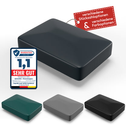 Pfostenkappen 60x40 mm Walmdach Pyramide  – Abdeckkappen für Doppelstabmattenzaun
