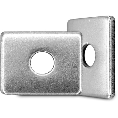 Flache Klemmplatten V2A für die Doppelstabmattenzaun Befestigung - Qualinos