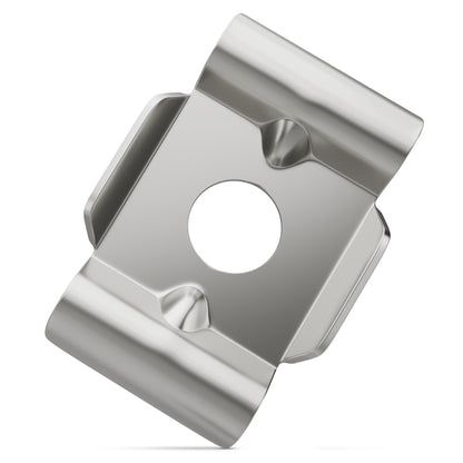 Zaunhalter Typ Butterfly V2A Edelstahl (versch. Stückzahlen) – Stabmattenzaun Zubehör zur Doppelstabmattenzaun Befestigung Made in Germany