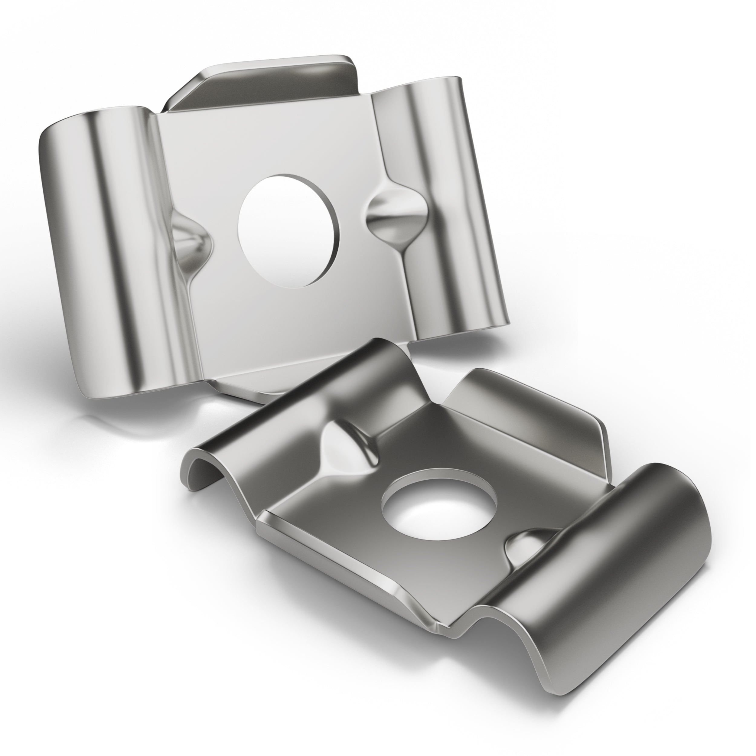 Zaunhalter Typ Butterfly V2A Edelstahl (versch. Stückzahlen) – Stabmattenzaun Zubehör zur Doppelstabmattenzaun Befestigung Made in Germany