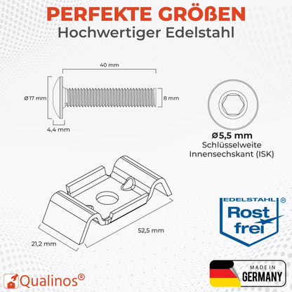 Butterfly Klemmplatten und Schrauben für Doppelstabmattenzaun - Qualinos